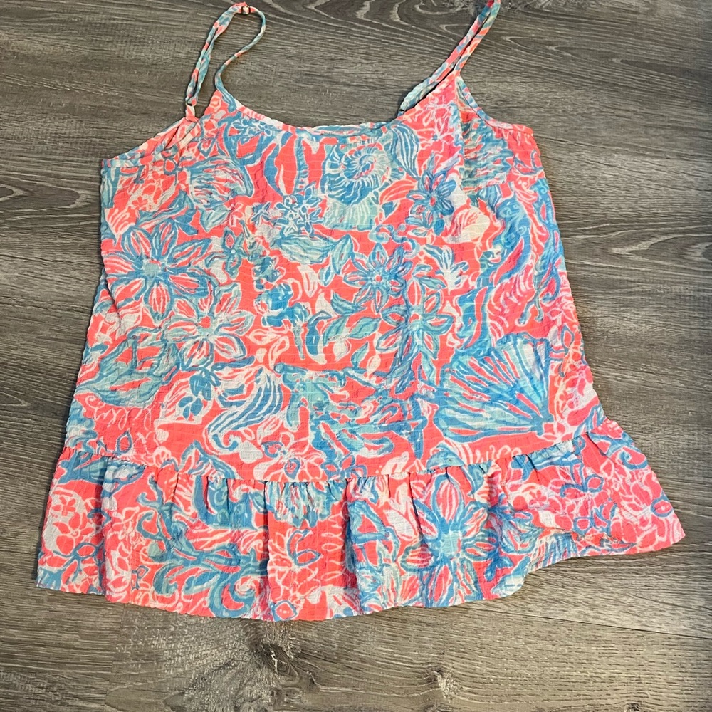 Lilly Pulitzer Floral Tank Top Size Small